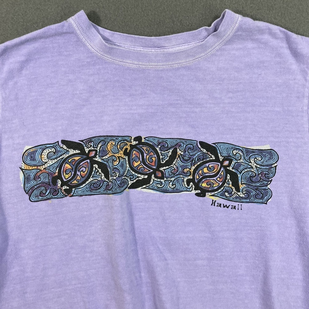 Vintage Crazy Shirts Womens M Honu Turtle T-Shirt Purple Lavender Dyed Graphic - Picture 2 of 16